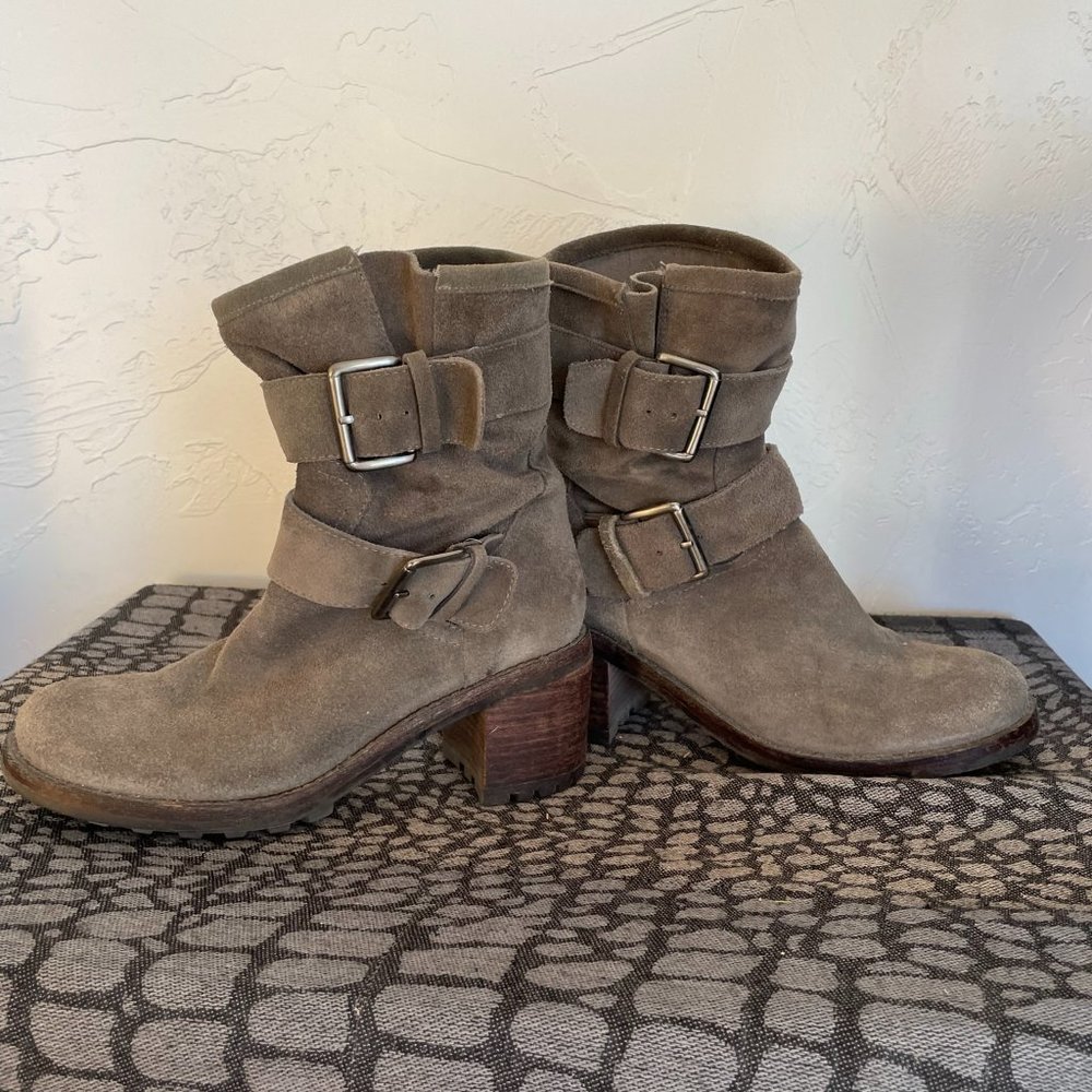 Sam Edelman Slouch/combat  Boots, sz 6.5 / 37, gray